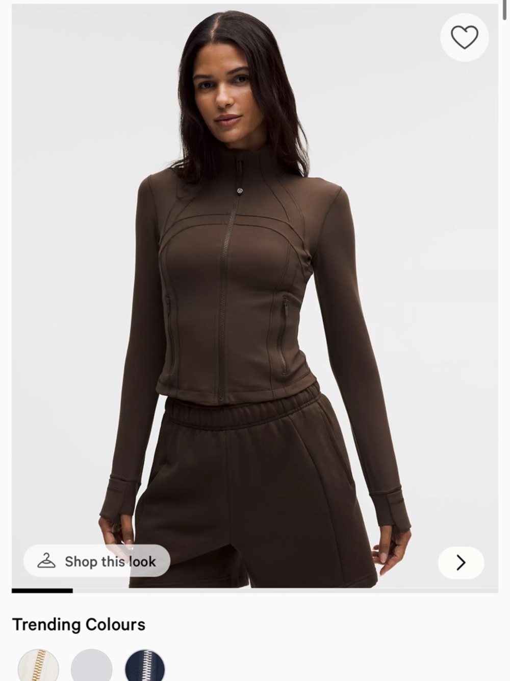 Lululemon define cropped brown jacket